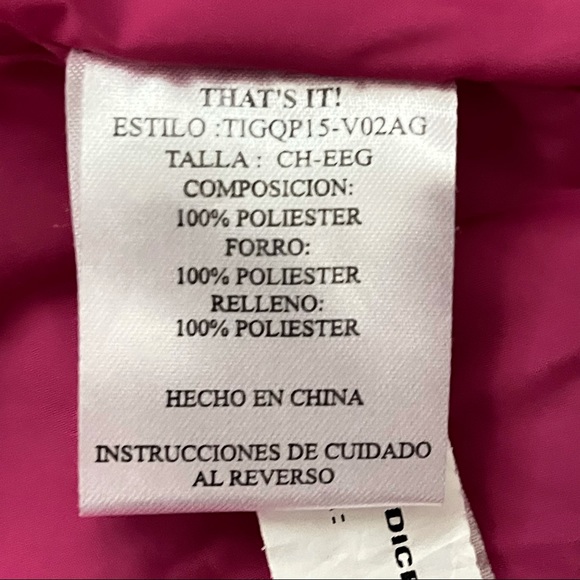 That’s it girl pink puffy vest sz S - Picture 5 of 6